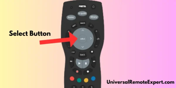 foxtel standard remote select button