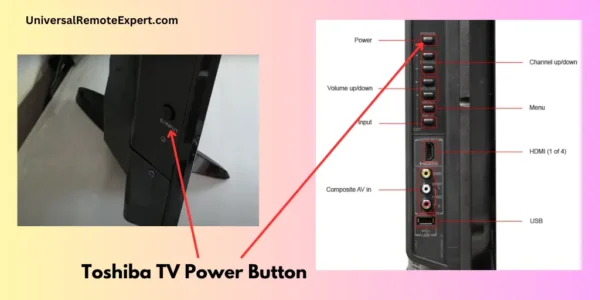 Toshiba TV side power button