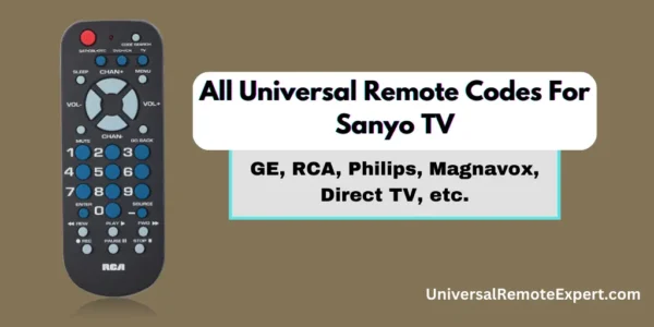 Universal remote codes for Sanyo TV