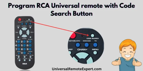 How to program RCA universal remote with code search button