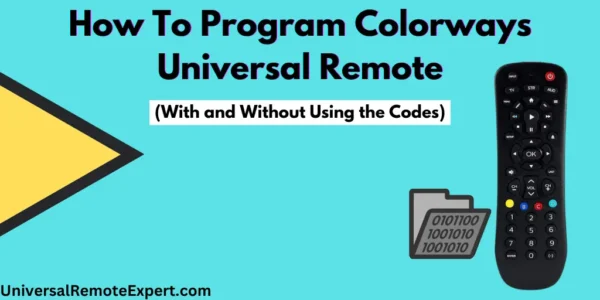 How to program colorways universal remote